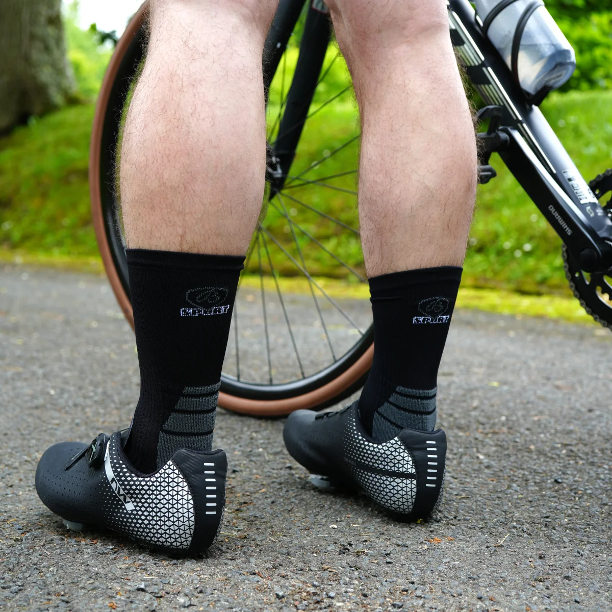 Chaussettes cyclisme - Broussaud Sport - noir-gris – Image 7